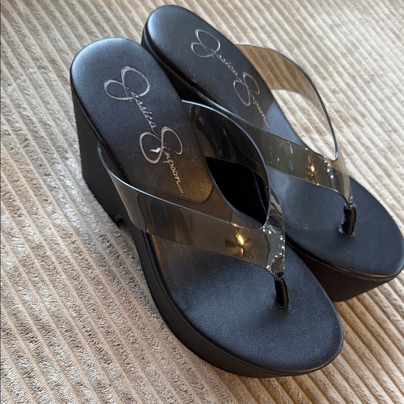 Jessica Simpson Black and Clear Women's Sandals - Picture 9 of 10